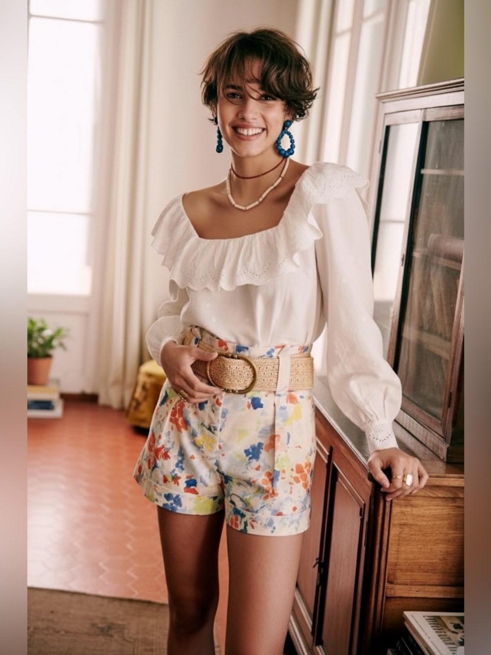 NWT Sézane Franceska Blouse in Ecru FR 34 / US 2 - Picture 3 of 4